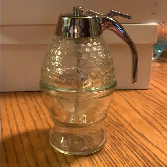 Glass Honeycomb Honey Dripper w base reservoir - Picture 8 of 14